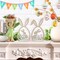 2Pcs Easter Decorations for the Home Farmhouse Rustic Wooden Bunny with Egg Easter Tiered Tray Decor Happy Spring Decoration for Indoor Home Party Easter Tabletop Decoration Easter Gifts for Kids